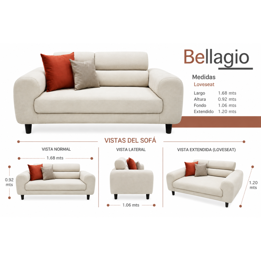 BELLAGIO LOVESEAT (2 Plazas)