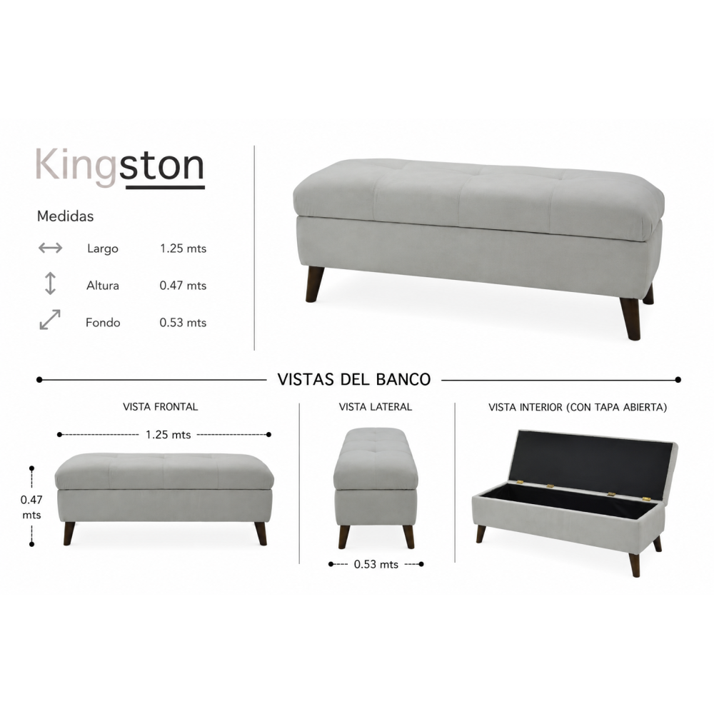 KINGSTON OTTOMAN CON BAÚL
