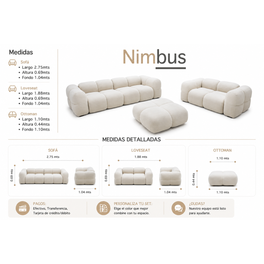 NIMBUS (3 -2 + Ottoman)