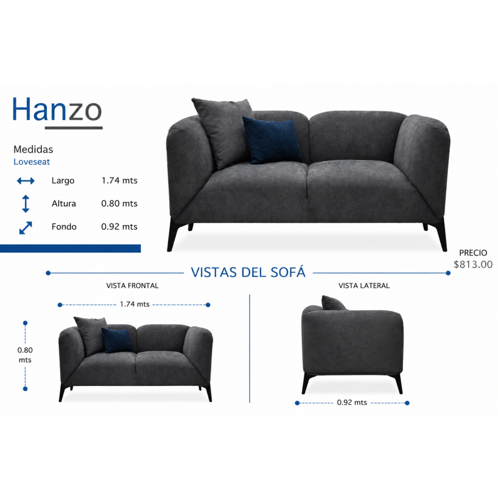 HANZO LOVESEAT (2 Plazas)