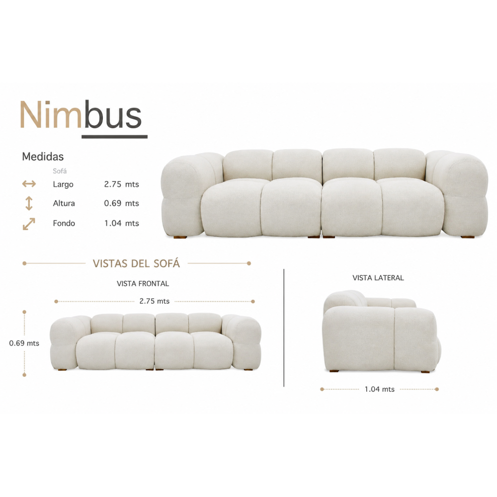 NIMBUS SOFÁ (3 Plazas)
