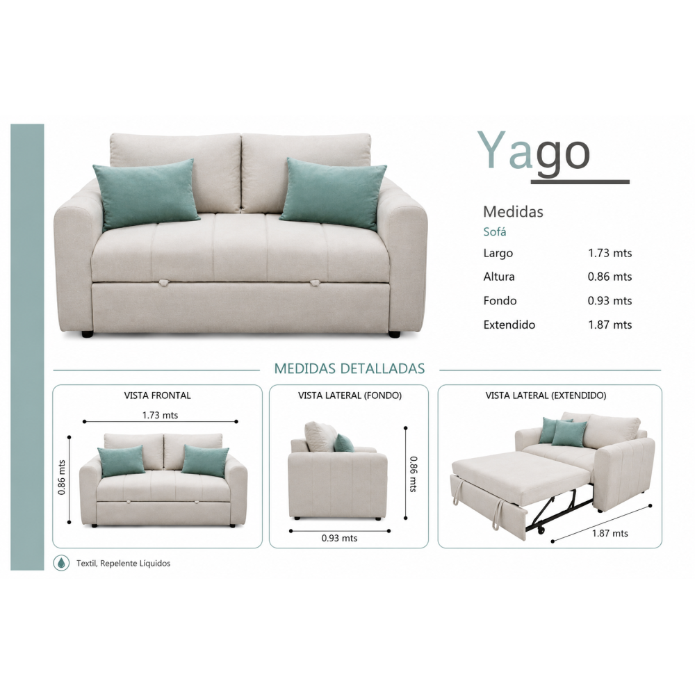 YAGO SOFÁ CAMA (2 Plazas)