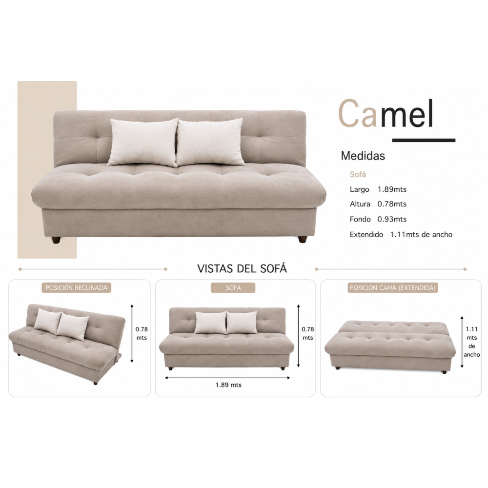 CAMEL SOFÁ CAMA 