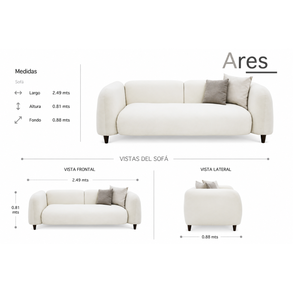 ARES (Sofá 3 plazas)
