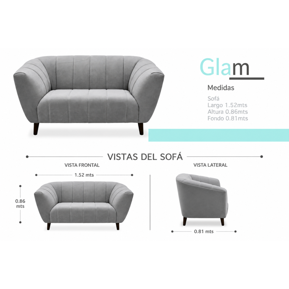 GLAM LOVESEAT (2 Plazas) 
